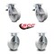 Service Caster 8 Inch Semi Steel Caster Set with Roller Bearing 2 Brakes 2 Rigid SCC-TTL30S820-SSR-2-R-2 - alternate 7